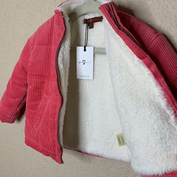 7 For All Mankind Babygirl pink Winter Jacket - Picture 6 of 8